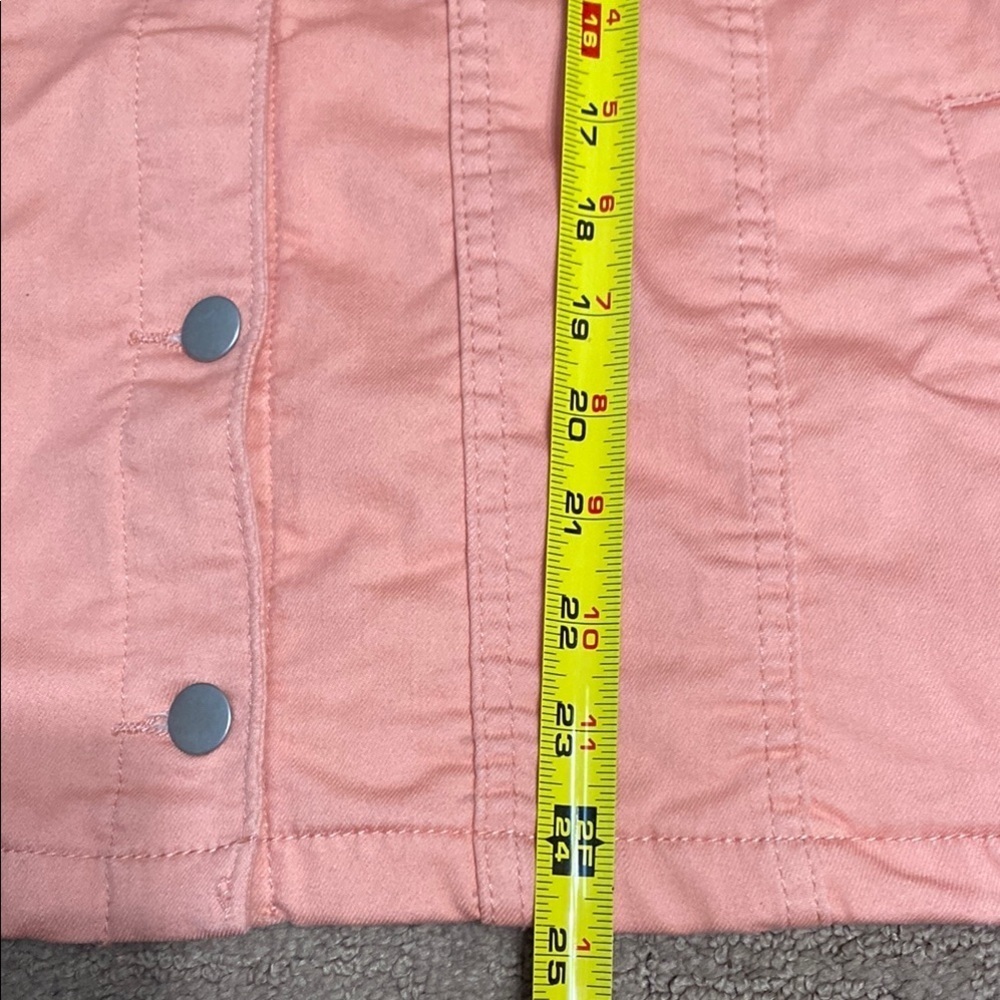 Blair Pink Jean Jacket with Textured Fabric - Picture 6 of 13